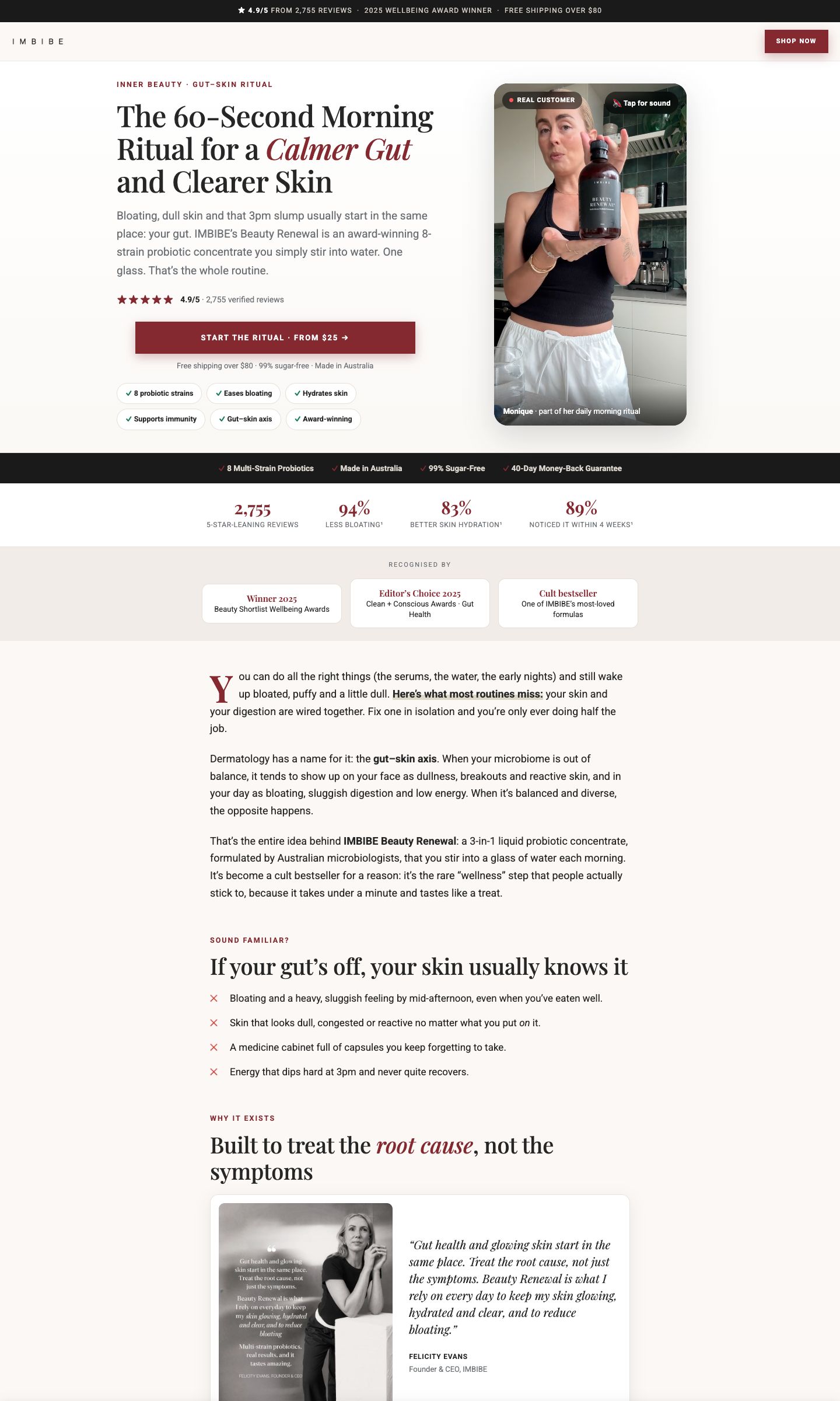IMBIBE landing page